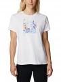 tricou pentru sport, cu maneci scurte pt. femei Columbia Sun Trek Ss Graphic Tee alb 1