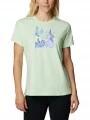 tricou pentru sport, cu maneci scurte pt. femei Columbia Sun Trek Ss Graphic Tee verde 1