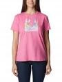 tricou pentru sport, cu maneci scurte pt. femei Columbia Sun Trek Ss Graphic Tee magenta 1