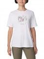 tricou cu maneci scurte pt. femei Columbia Bluebird Day Relaxed Crew Neck alb 1