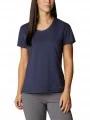 tricou cu maneci scurte pt. femei Columbia Sun Trek SS Tee albastru inchis 1