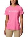 tricou pentru sport, cu maneci scurte pt. femei Columbia W Zero Rules Graphic Crew magenta 1