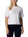 tricou cu maneci scurte pt. femei Columbia North Cascades Relaxed Tee alb 1