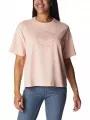 tricou cu maneci scurte pt. femei Columbia North Cascades Relaxed Tee roz 1