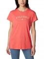 tricou cu maneci scurte pt. femei Columbia Columbia Trek Short Sleeve Graphic Tee rosu 1