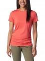 tricou de sport fara maneci pt. femei Columbia Leslie Falls Short Sleeve rosu 1
