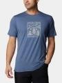 tricou pentru sport, cu maneci scurte pt. barbati Columbia Kwick Hike Graphic Short Sleeve Tee albastru 1