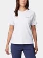 tricou pentru sport, cu maneci scurte pt. femei Columbia Summit Valley Short Sleeve Crew alb 1