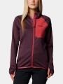 pulover polar pt. femei Columbia Triple Canyon Grid Fleece Full Zip rosu 1