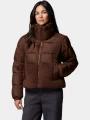 geaca matlasata de tranzitie pt. femei Columbia Leadbetter Point II Sherpa Hybrid maro 1