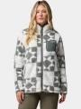 pulover polar pt. femei Columbia West Bend Print Full Zip II verde 1