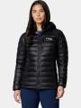 geaca matlasata de tranzitie pt. femei Columbia Arctic Crest Down Hooded Jacket negru 1