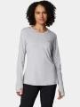 tricou cu maneci lungi, pentru sport pt. femei Columbia Sloan Ridge Long Sleeve Shirt gri 1