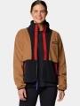 pulover polar pt. femei Columbia Backbowl II Full Zip Fleece maro 1