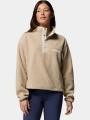 pulover polar pt. femei Columbia Helvetia II Cropped Half Snap Fleece nisip 1