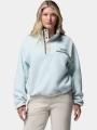 pulover polar pt. femei Columbia Helvetia II Cropped Half Snap Fleece verde deschis 1