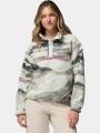 pulover polar pt. femei Columbia Helvetia II Printed Cropped Half Snap verde 1