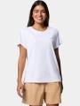 tricou pentru sport, cu maneci scurte pt. femei Columbia Bluevista Hill Short Sleeve Crew alb 1