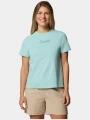 tricou cu maneci scurte pt. femei Columbia Rolling Bend Graphic Short Sleeve Shirt verde 1