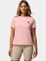 tricou cu maneci scurte pt. femei Columbia Rolling Bend Graphic Short Sleeve Shirt roz 1