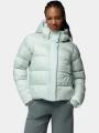jacheta de puf pt. femei Columbia Amaze Puff Hooded Jacket verde deschis 1