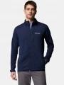 pulover polar pt. barbati Columbia Essential Hike Grid Fleece Full Zip albastru inchis 1