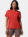 tricou pentru sport, cu maneci scurte pt. femei Columbia Parsons Point Short Sleeve Logo Tee rosu 1