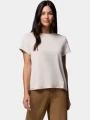 tricou pentru sport, cu maneci scurte pt. femei Columbia Parsons Point  Short Sleeve Logo Tee nisip 1