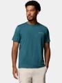 tricou pentru sport, cu maneci scurte pt. barbati Columbia Parsons Point Short Sleeve Logo Tee albastru 1