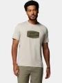 tricou pentru sport, cu maneci scurte pt. barbati Columbia Parsons Point Short Sleeve Graphic Tee nisip 1